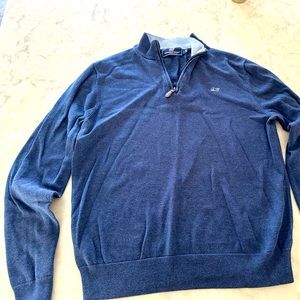Vineyard vines boys size XL blue quarter zip sweater